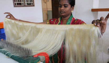 Fasci di capelli indiani biondi