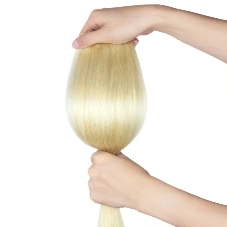 Blonde Indian hair clip on extensions