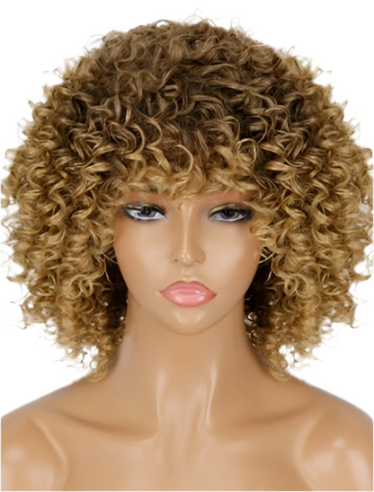 Short Curly Blonde Wig