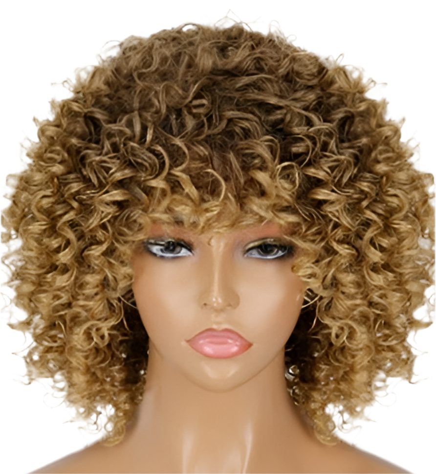 Short Curly Blonde Wig