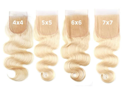 5x5in/12x12cm Blonde indian hair closure