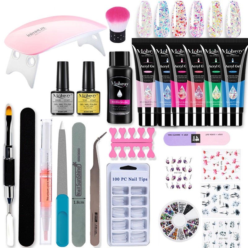 Set manicure con lampada UV LED e Gel 