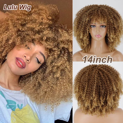 Short Curly Blonde Wig