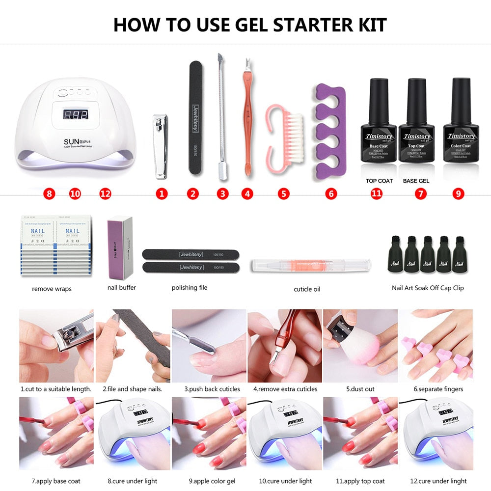 Nail Set with Nail Lamp