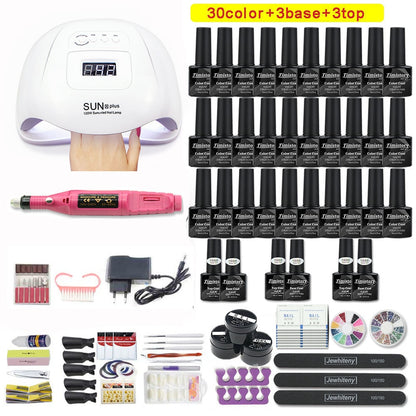 Nail Set with Nail Lamp