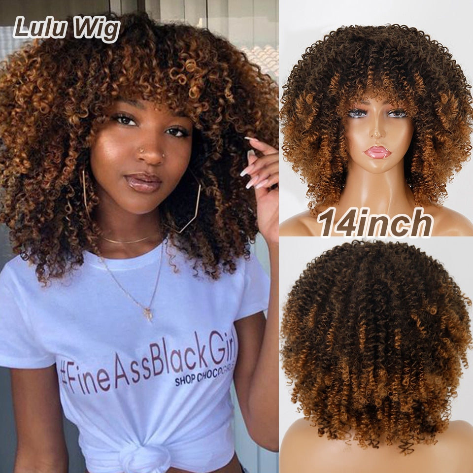 Short Curly Blonde Wig