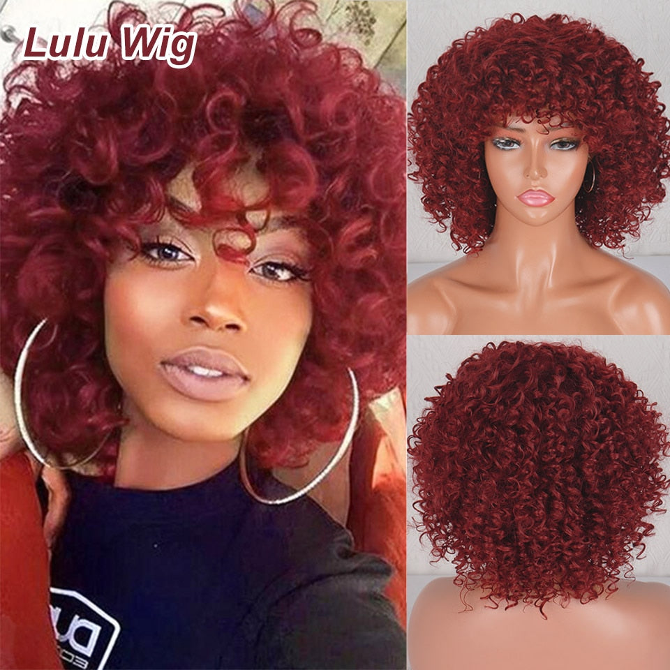 Short Curly Blonde Wig