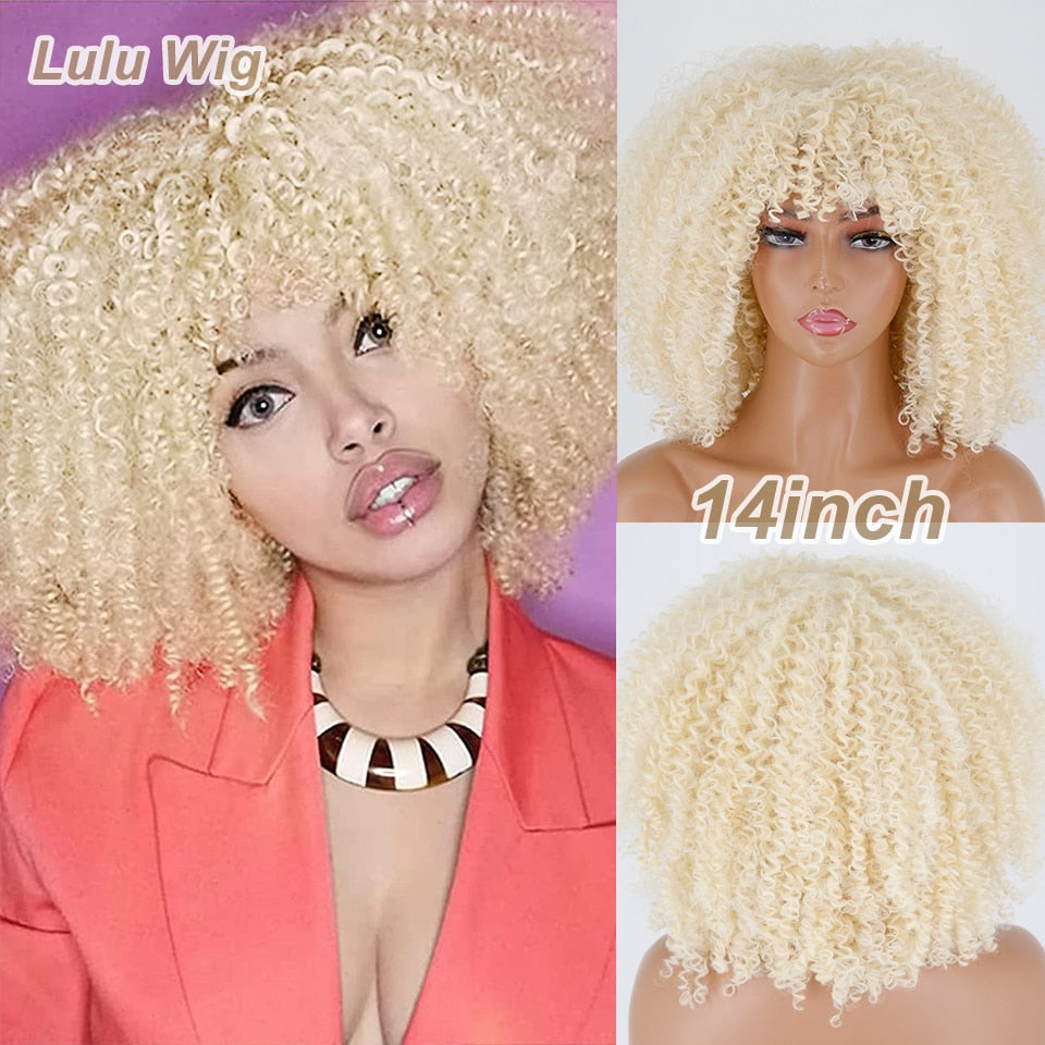 Short Curly Blonde Wig