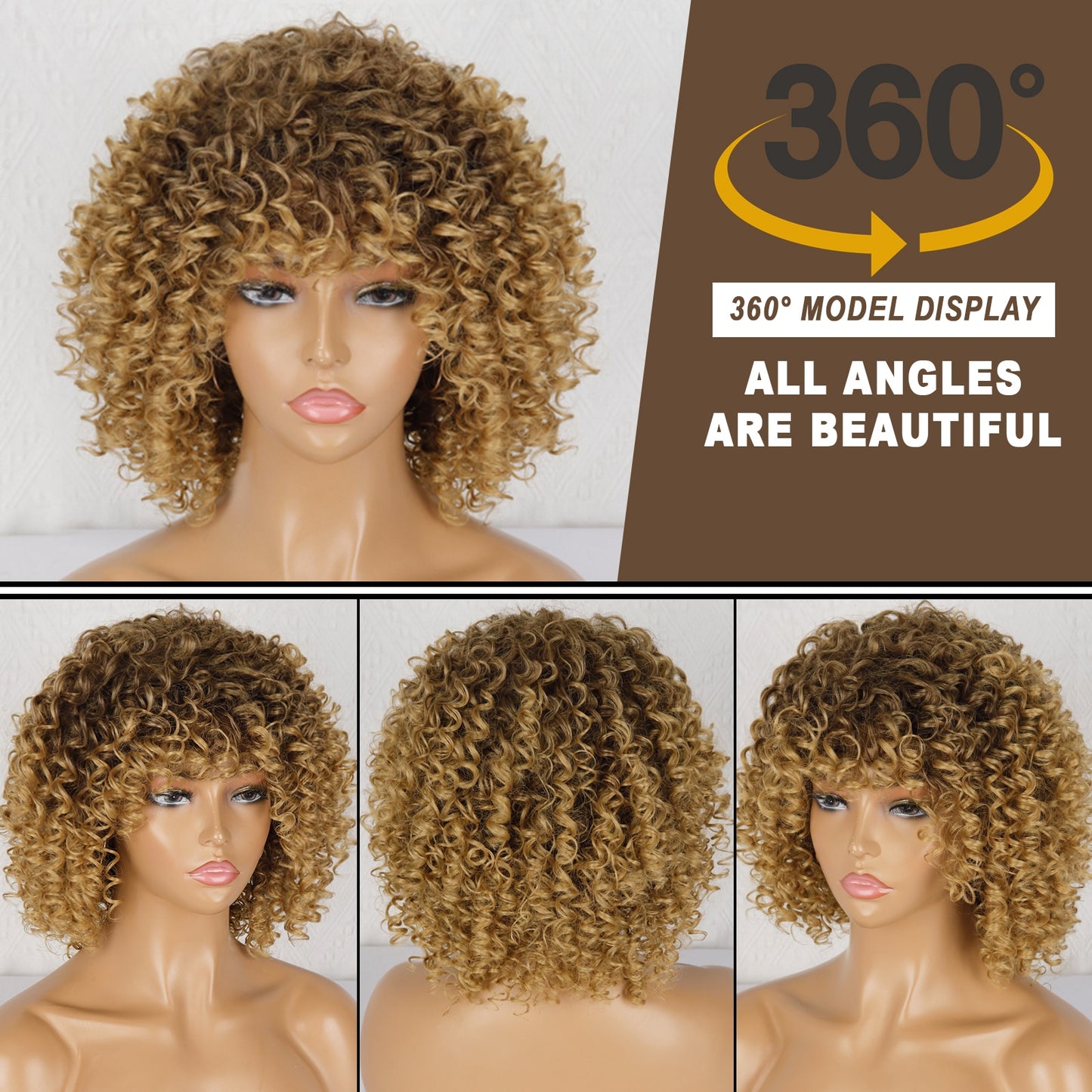 Short Curly Blonde Wig